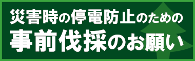 災害時の停電防止のための事前伐採のお願い